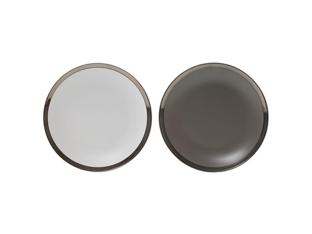 Dinerbord Venice Ø26,5cm 6st grijs/wit