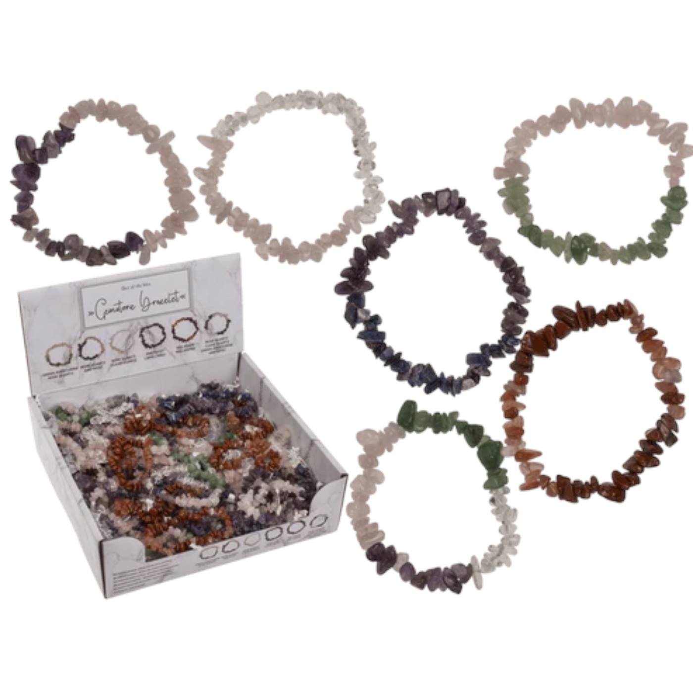 Armband edelsteen 6 assorti kleuren