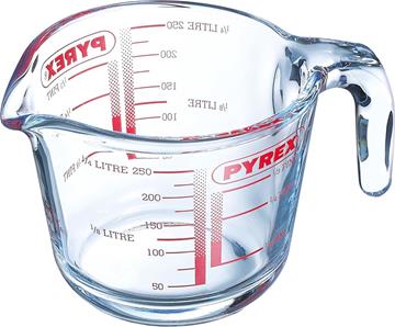 Pyrex Maatbeker glas 250ml Ø9cm