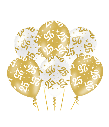 Fancy party ballonnen - 25 pak a 6 stuks