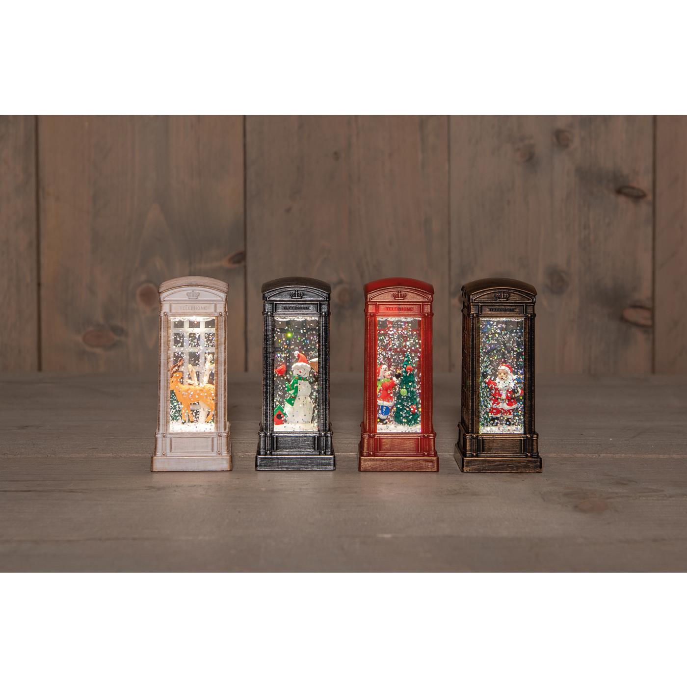Telefooncel met glitterwater H11cm 4 ass