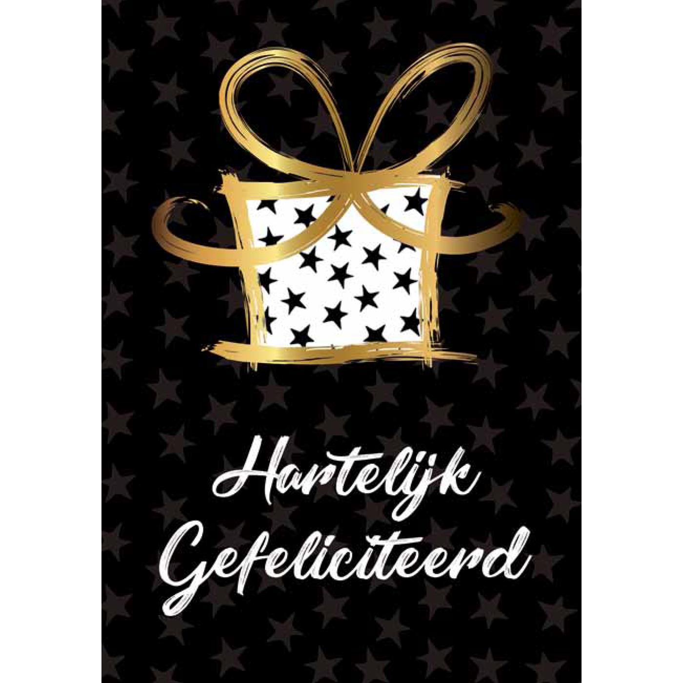 Wenskaarten Gefeliciteerd pak a 10 stuks