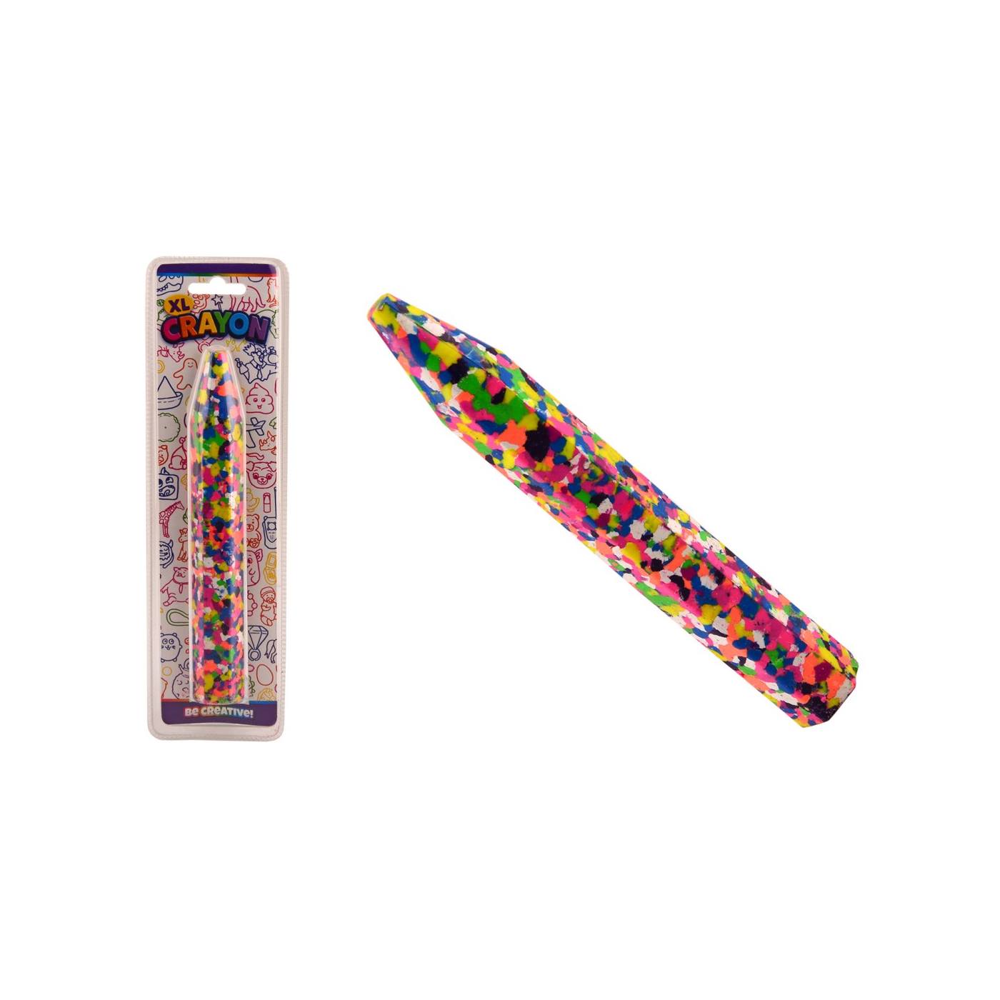 Johntoy Jumbo regenboog waskrijt ±20cm