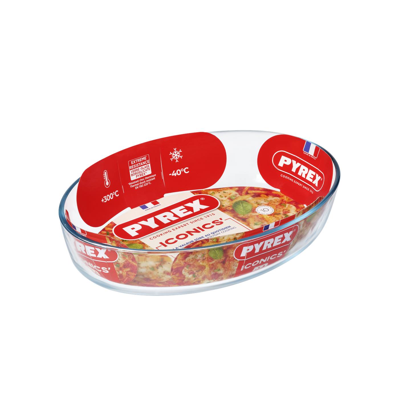 Pyrex ovenschaal ovaal 30x21cm. 2L glas