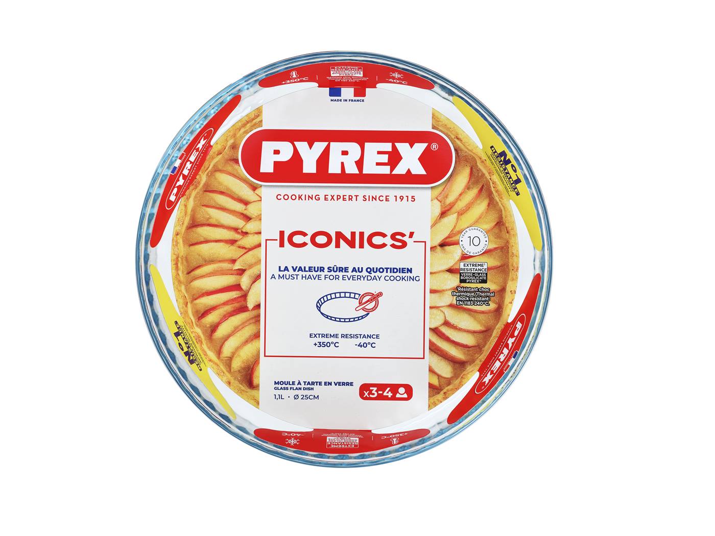 Pyrex taartvorm glas 25cm 1,1L
