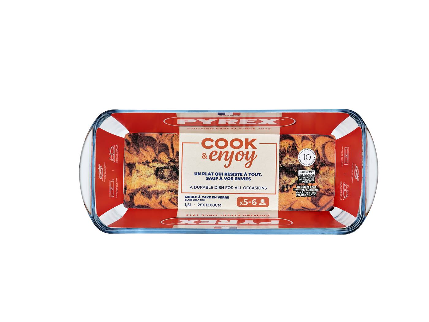 Pyrex cakevorm 28cm 1,5 L glas