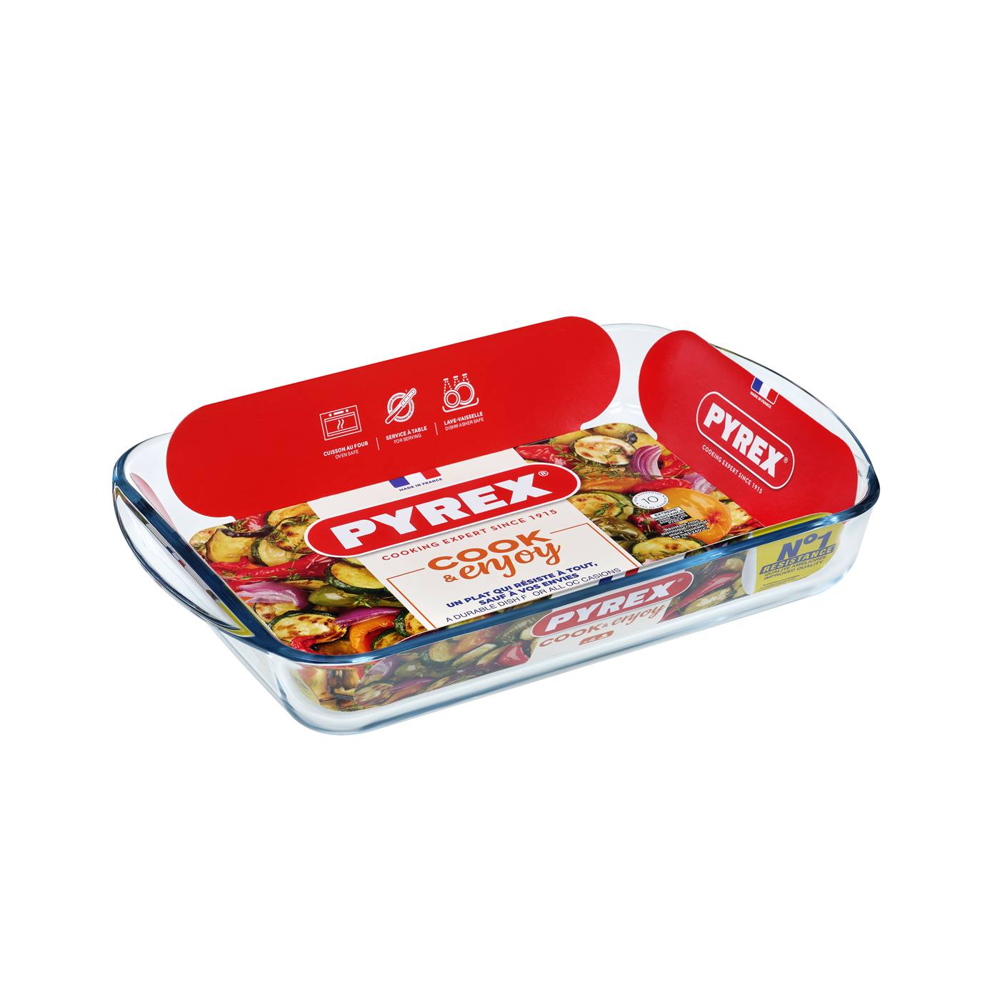 Pyrex ovenschaal 34x23cm 2,6l glas