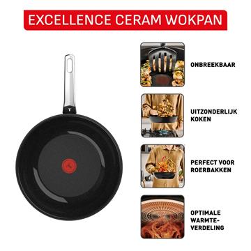 Tefal Excellence Ceramic Wokpan Ø28cm