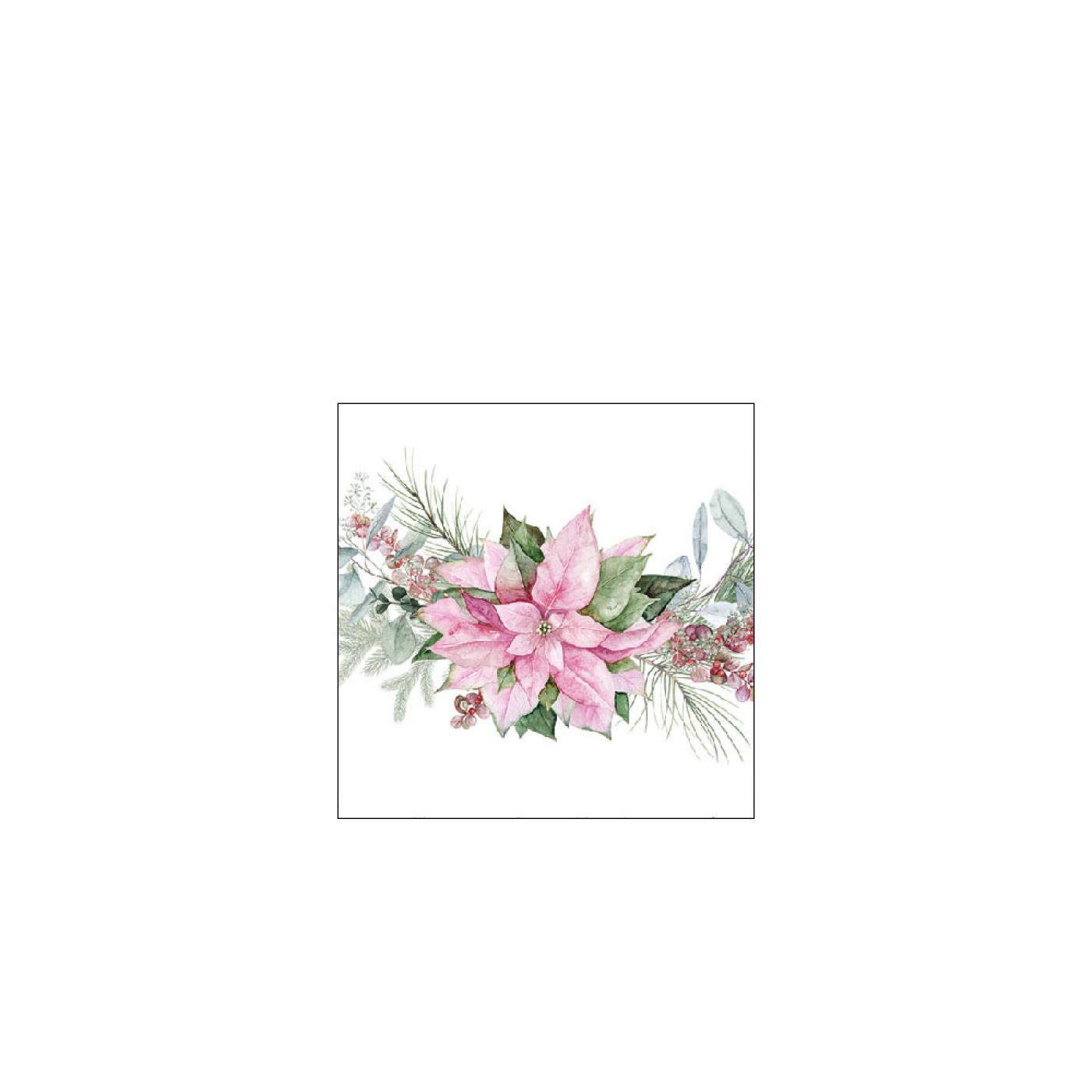 Ambiente Servetten 25cm Pink poinsettia