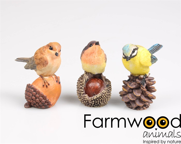 Tuinbeeld Vogel op noot 5x3x6 cm