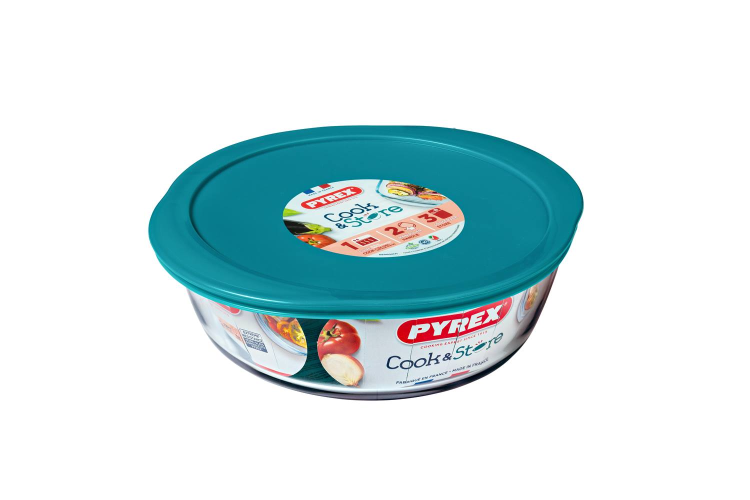Pyrex bewaarschaal 1.1L 20x18x7cm