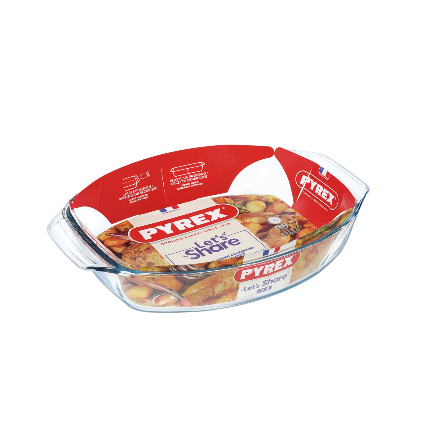 Pyrex ovale ovenschaal 39x27 cm glas