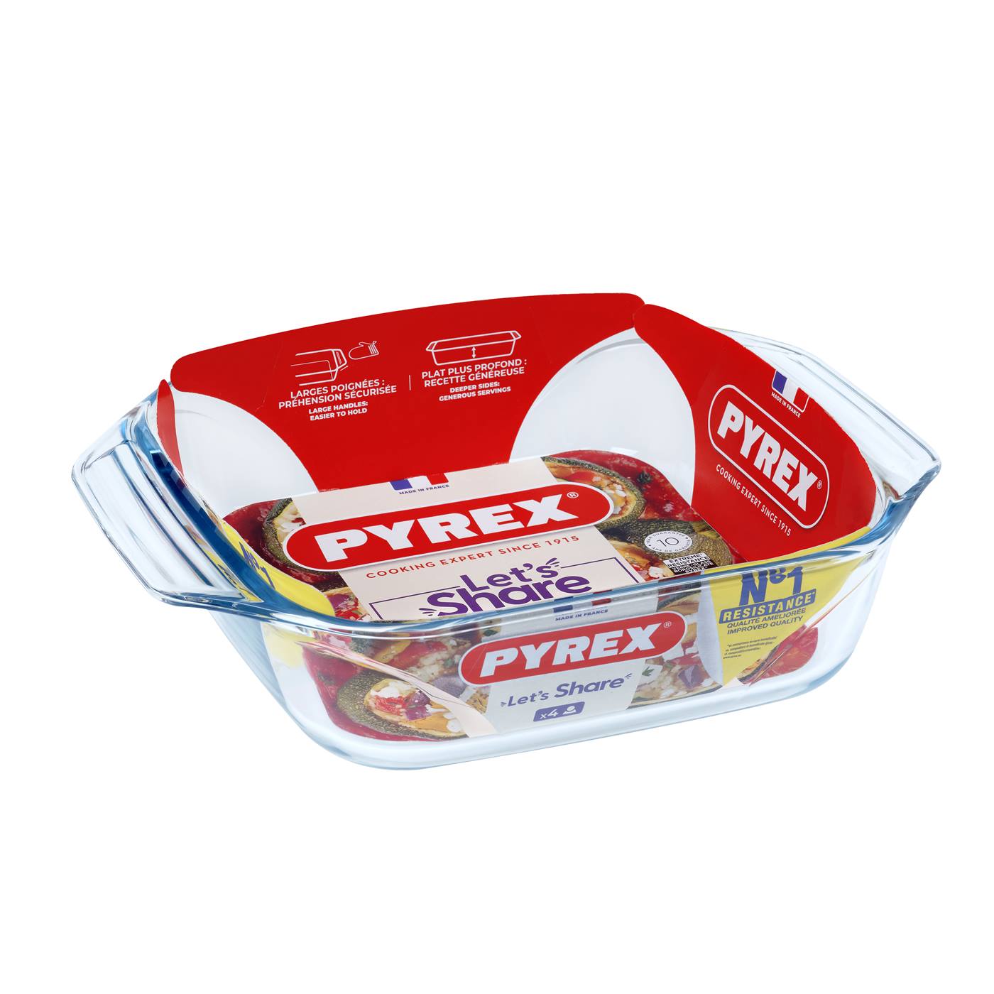 Pyrex ovenschaal vierkant 29x23cm glas
