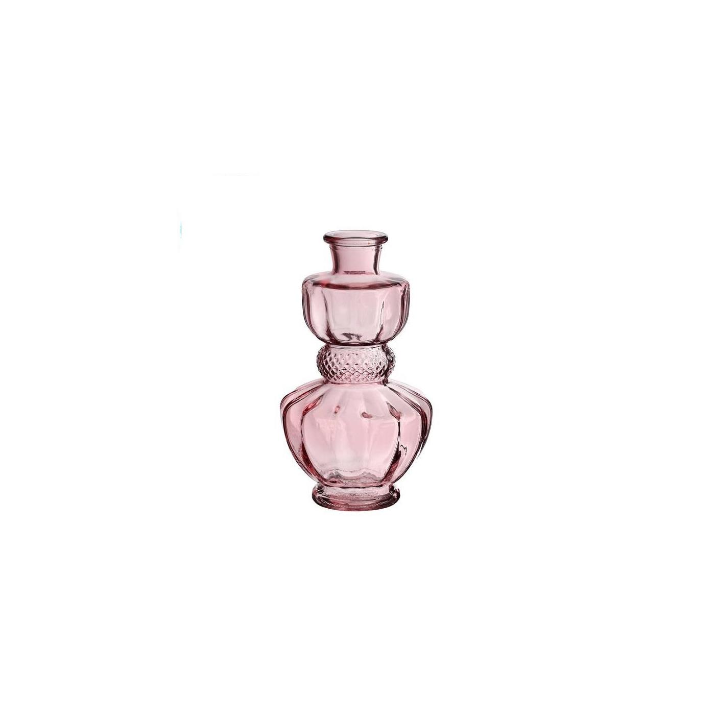 Bellagio vaas glas Ø8,5xH15cm licht roze