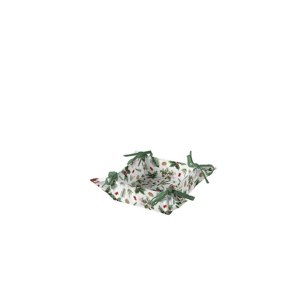 Ambiente Broodmand Winter greenery wit