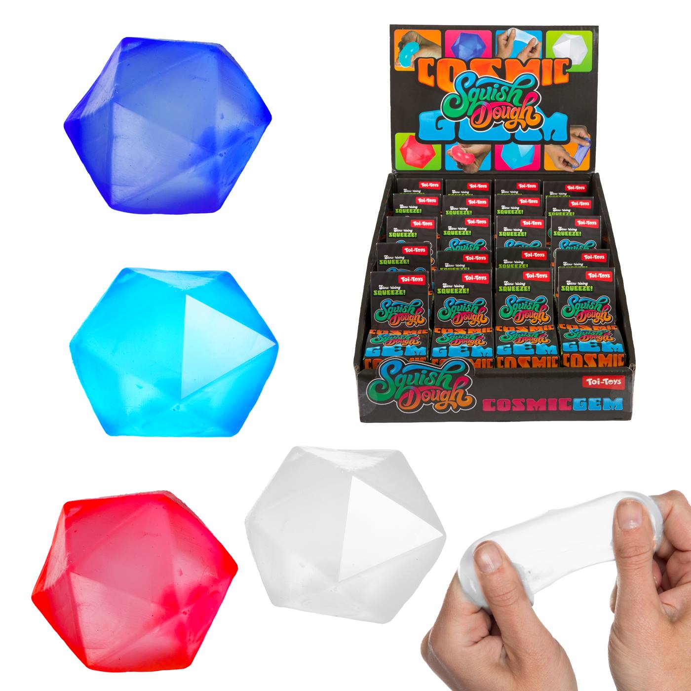 SQUISHDOUGH Knijpfiguur Diamond 4cm
