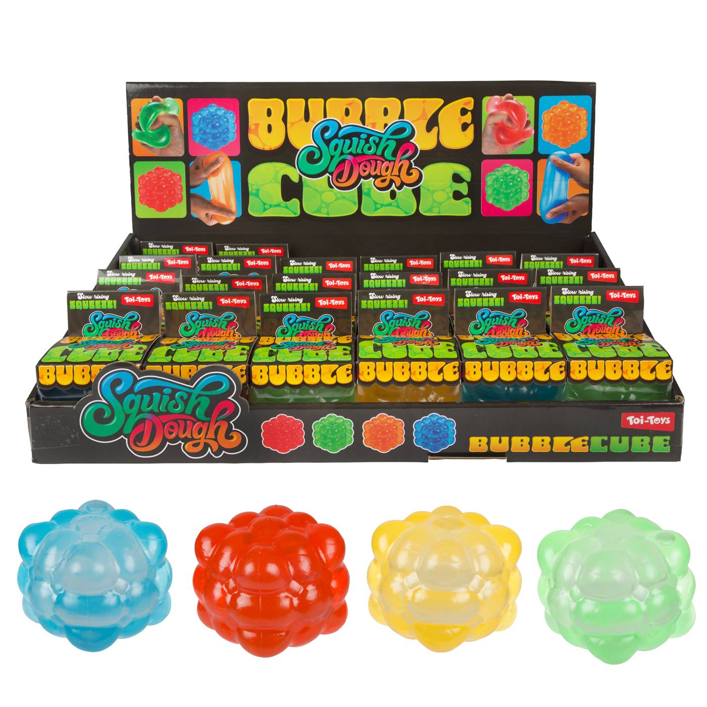 SQUISHDOUGH Knijpkubus Bubble 5,5cm