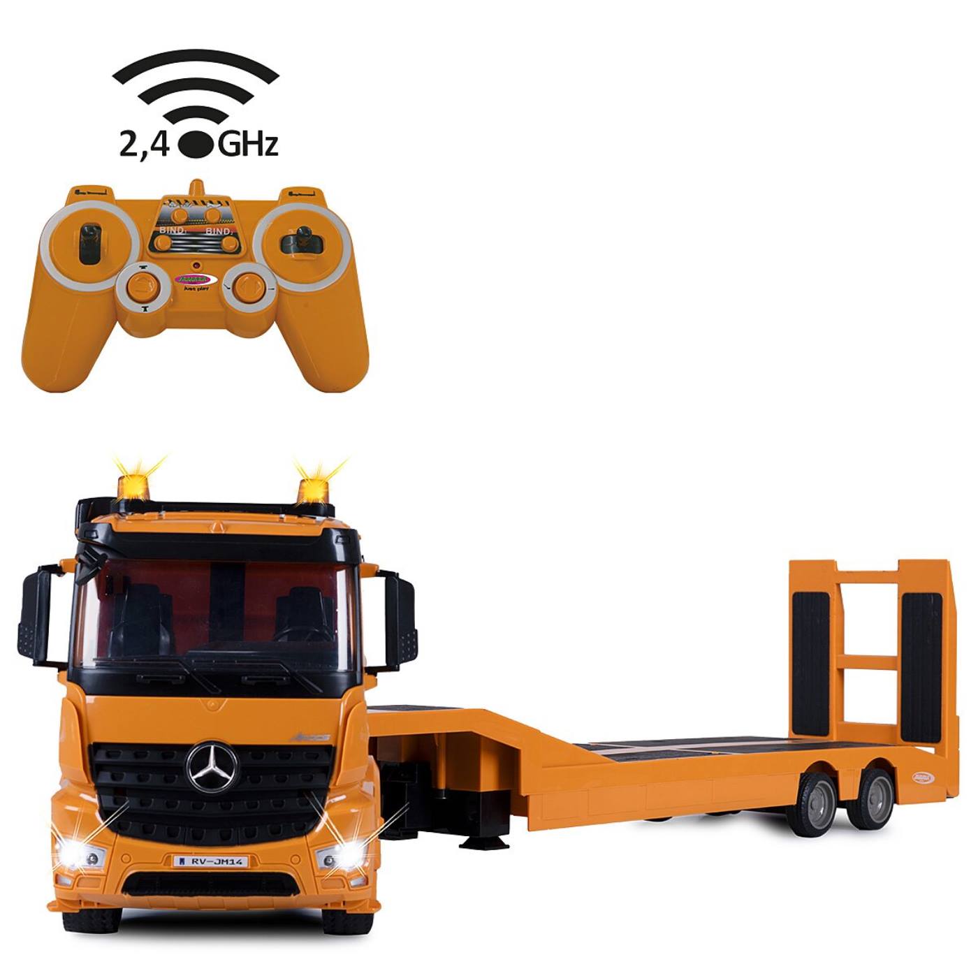 Radiografisch bestuurbare Dieplader Mercedes-Benz Arocs 1:20 2,4GHz