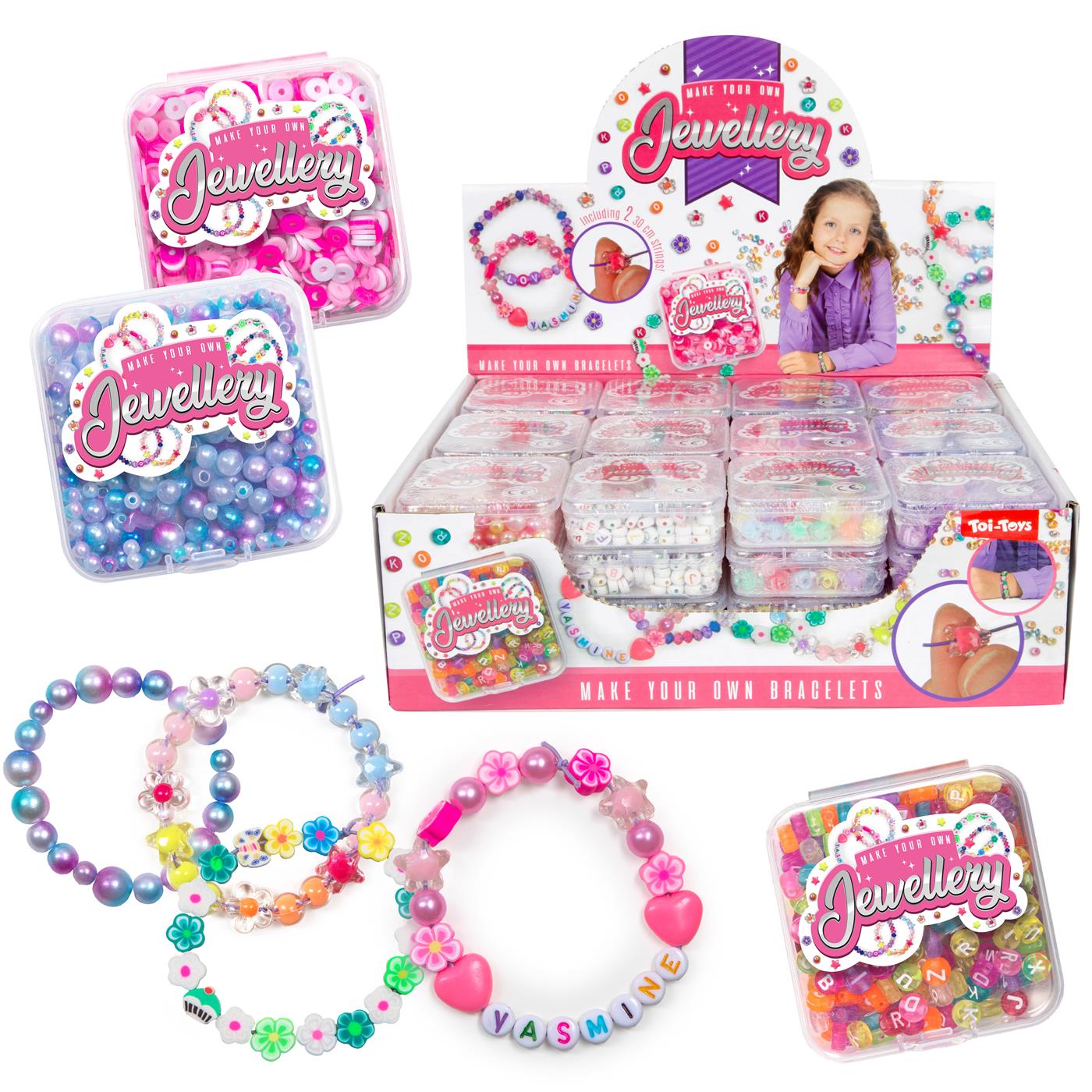 Armbanden maken kralen in doosje 12ass