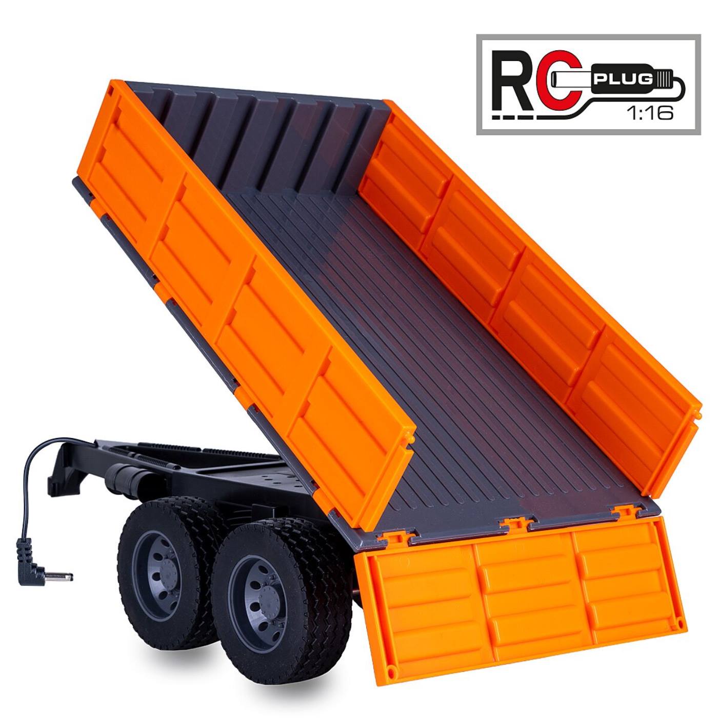 Aanhangwagen met kiep functie voor remote control tractor 1:16