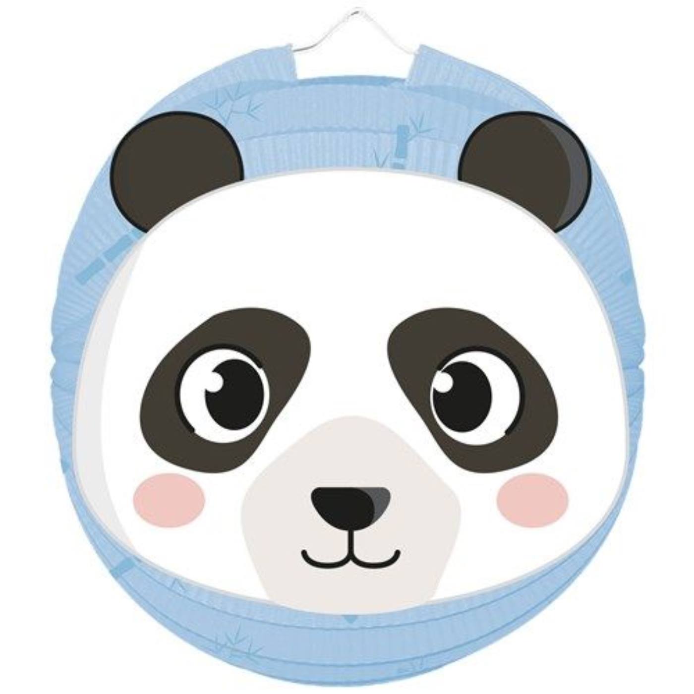Ballonlampion Panda Ø23cm blauw