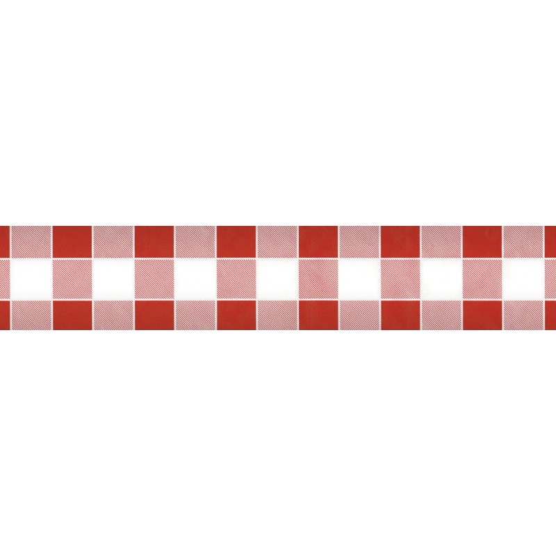 Damast papier 1,20x8m ruit rood