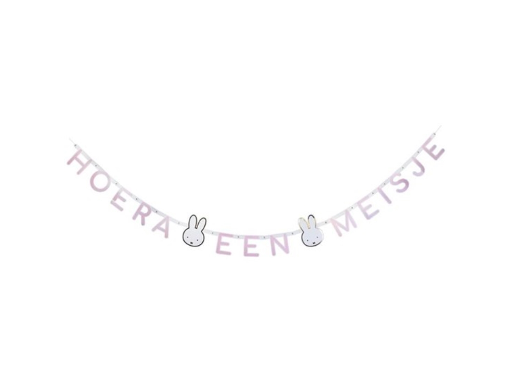 Guirlande "Hoera een meisje" Nijntje