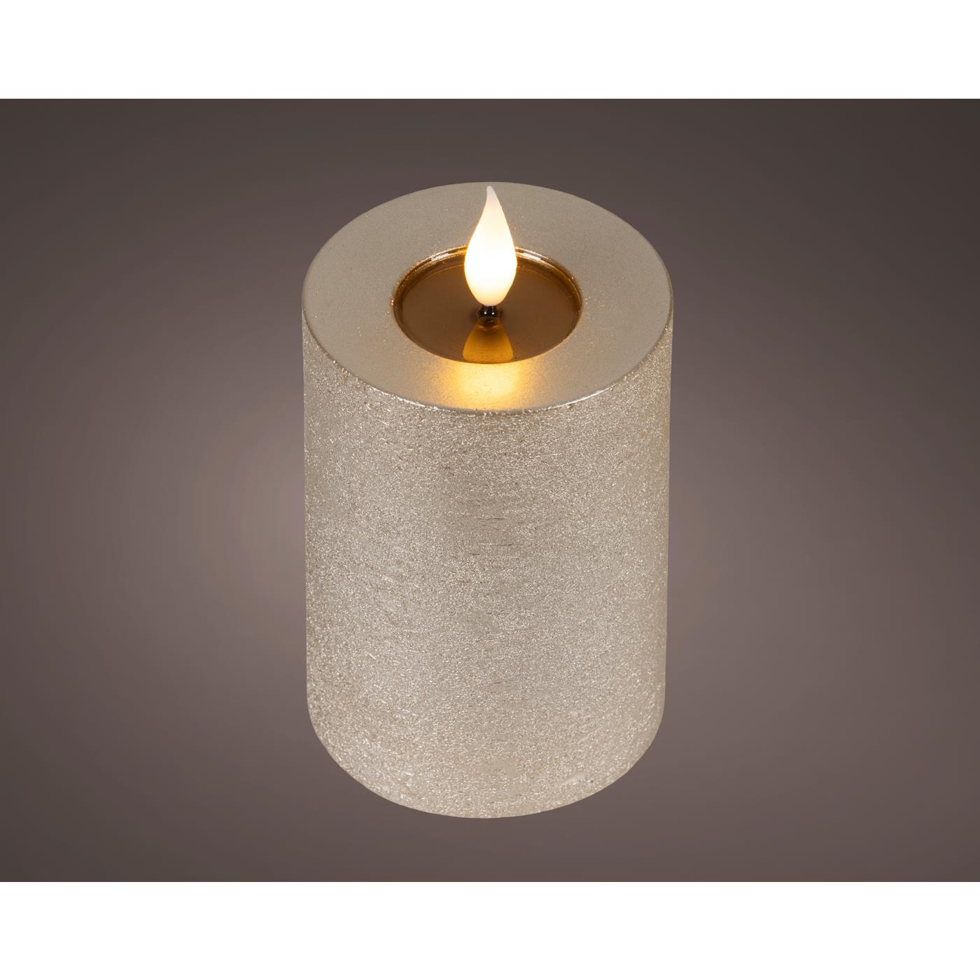 Lumineo LED kaars wax H13,5cm Champagne