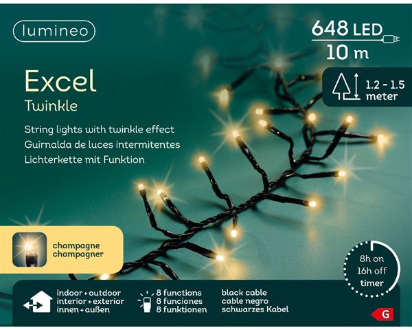 Excel twinkel outdoor 10M Champagne