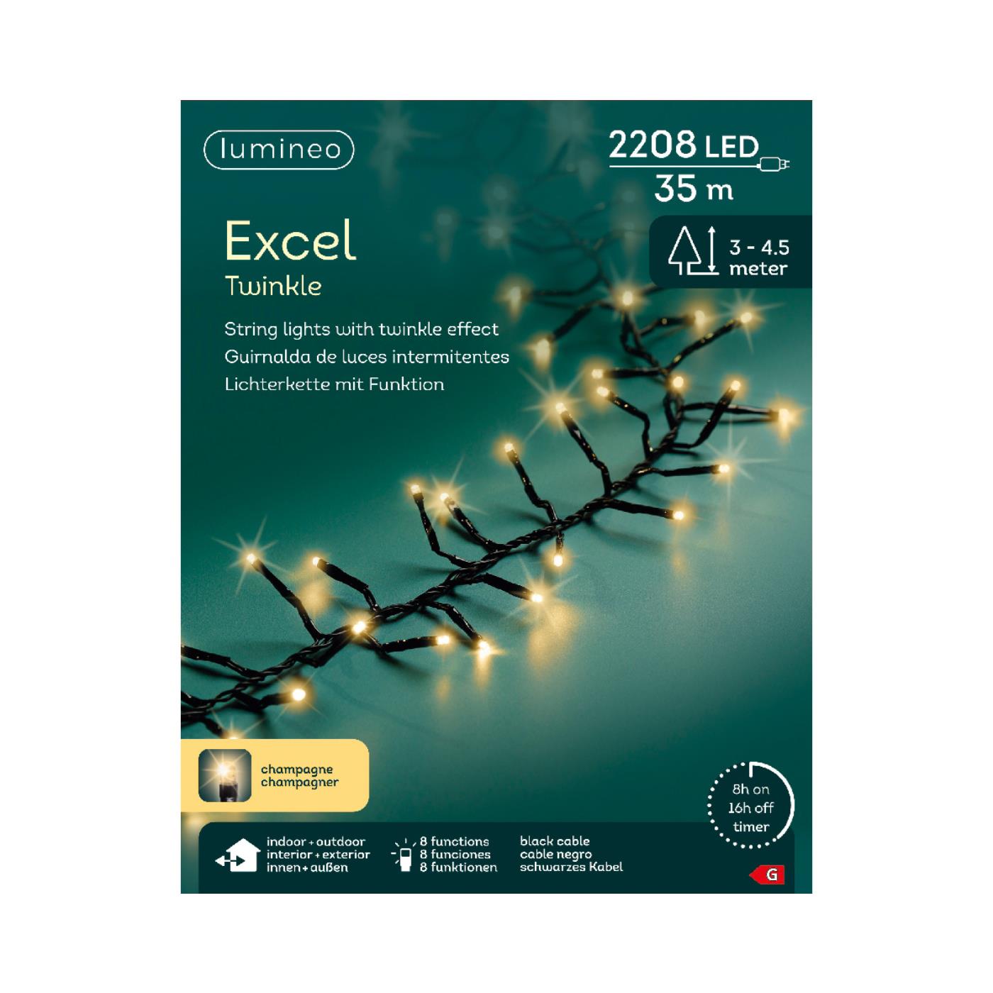 Excel twinkel outdoor 35M Champagne
