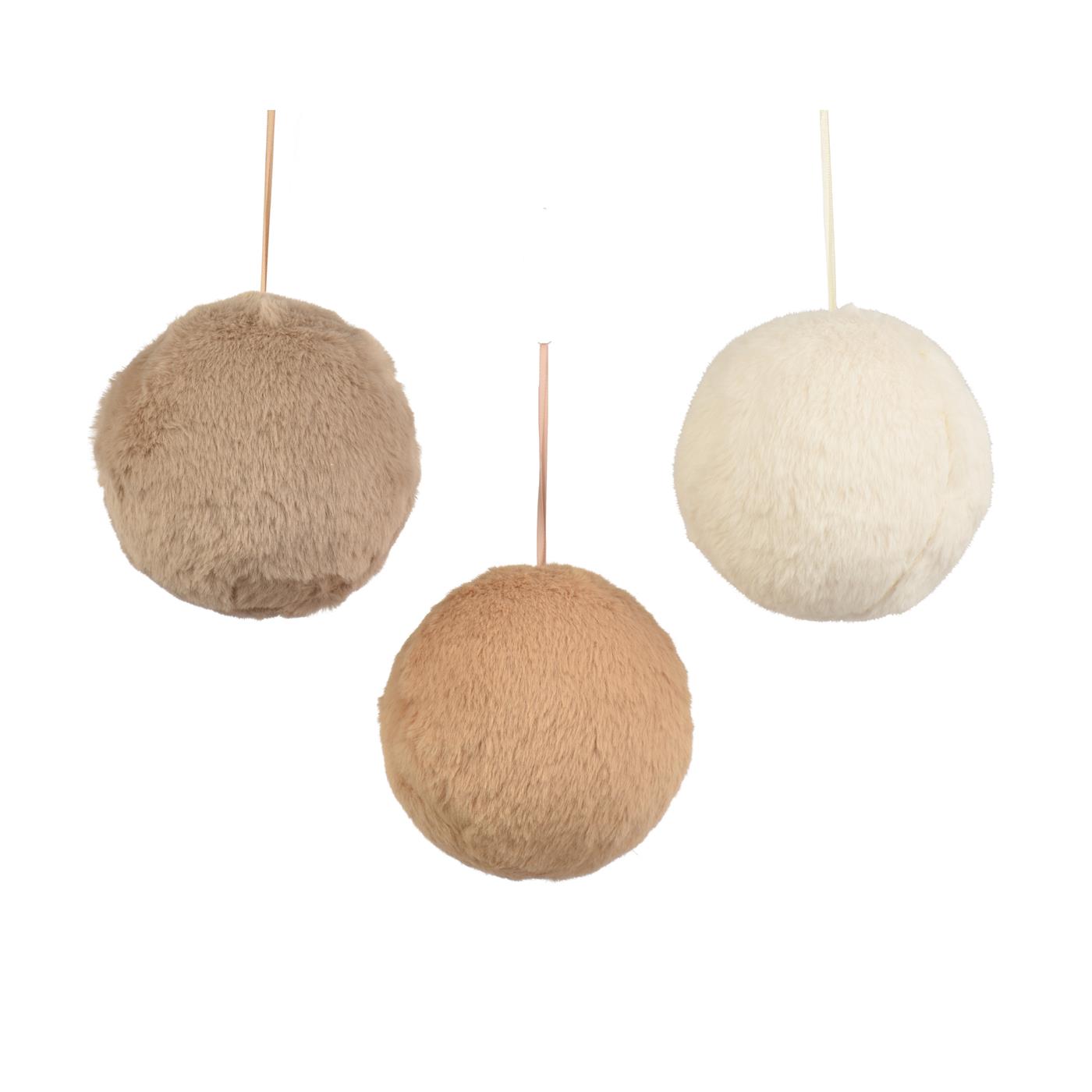 Decoris Kerstbal imitatiebont Ø8cm