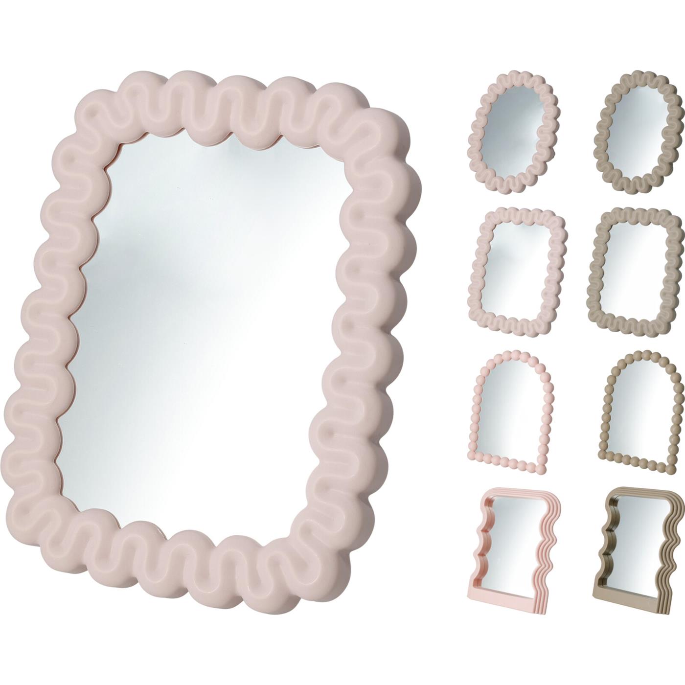 Spiegel glas met pp 22x17x3cm