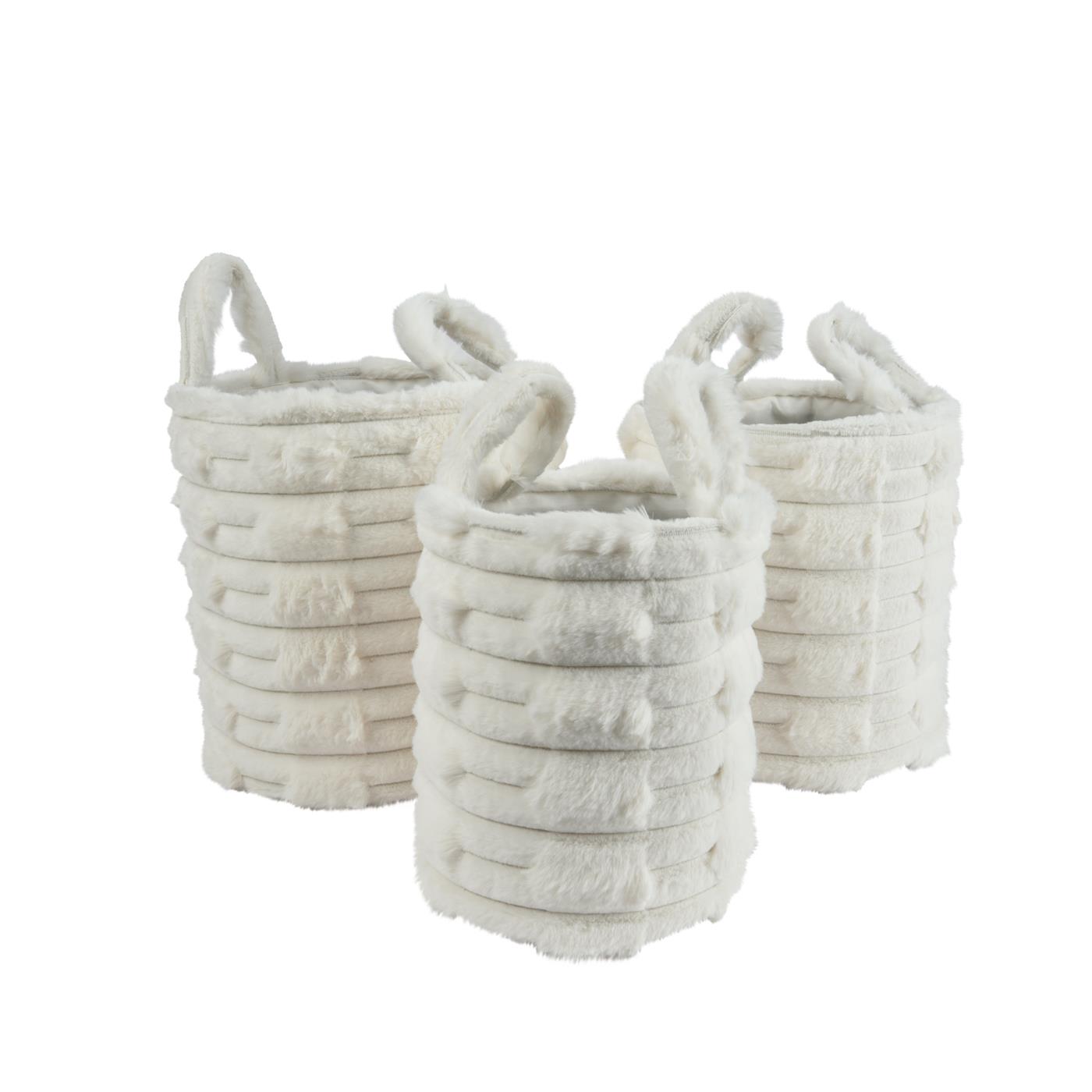 Decoris Manden 3dlg set imitatiebont wit