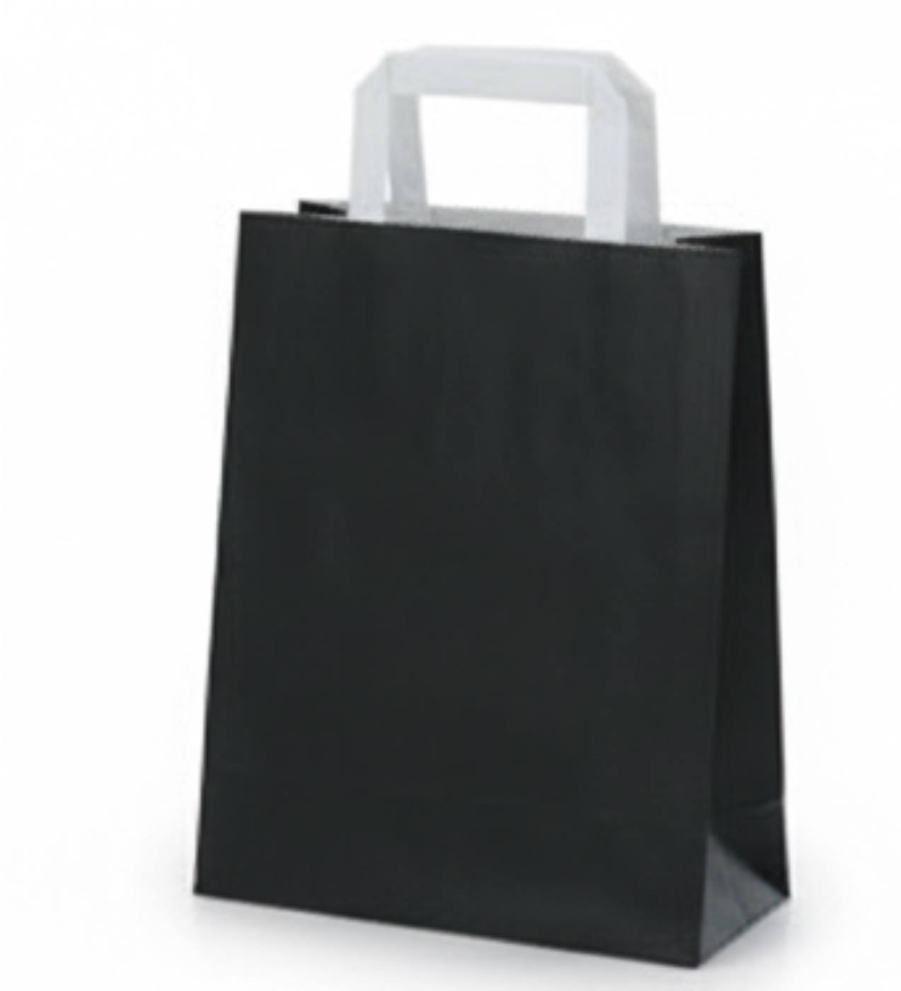 Papieren draagtas 22x10x28cm 50st zwart
