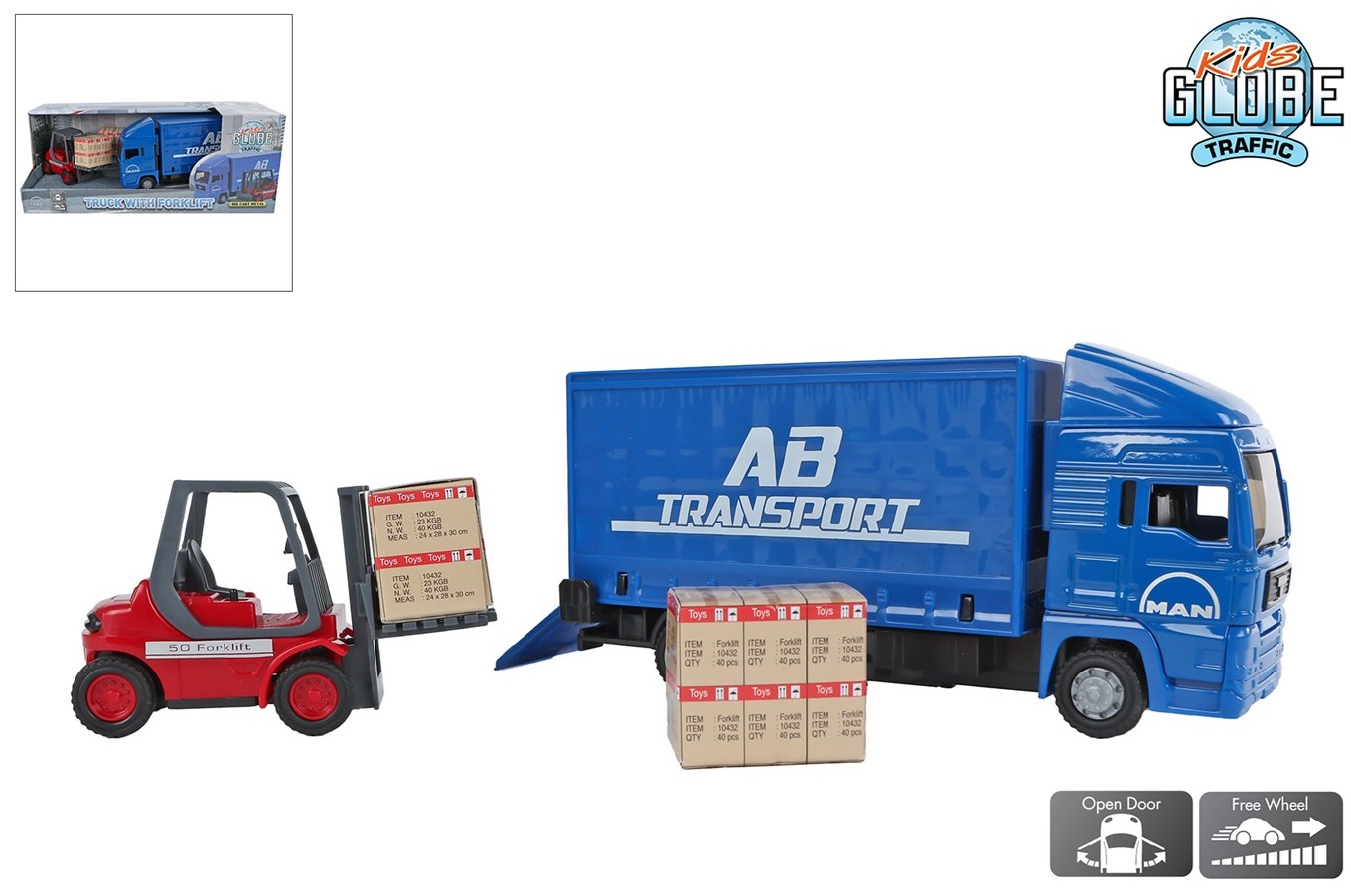 MAN vrachtwagen 17cm + vorkheftruck 10cm