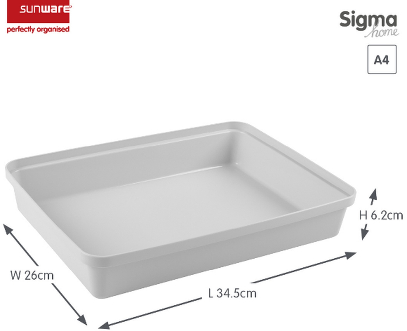 Sunware Sigma Home opbergbakje A4 wit