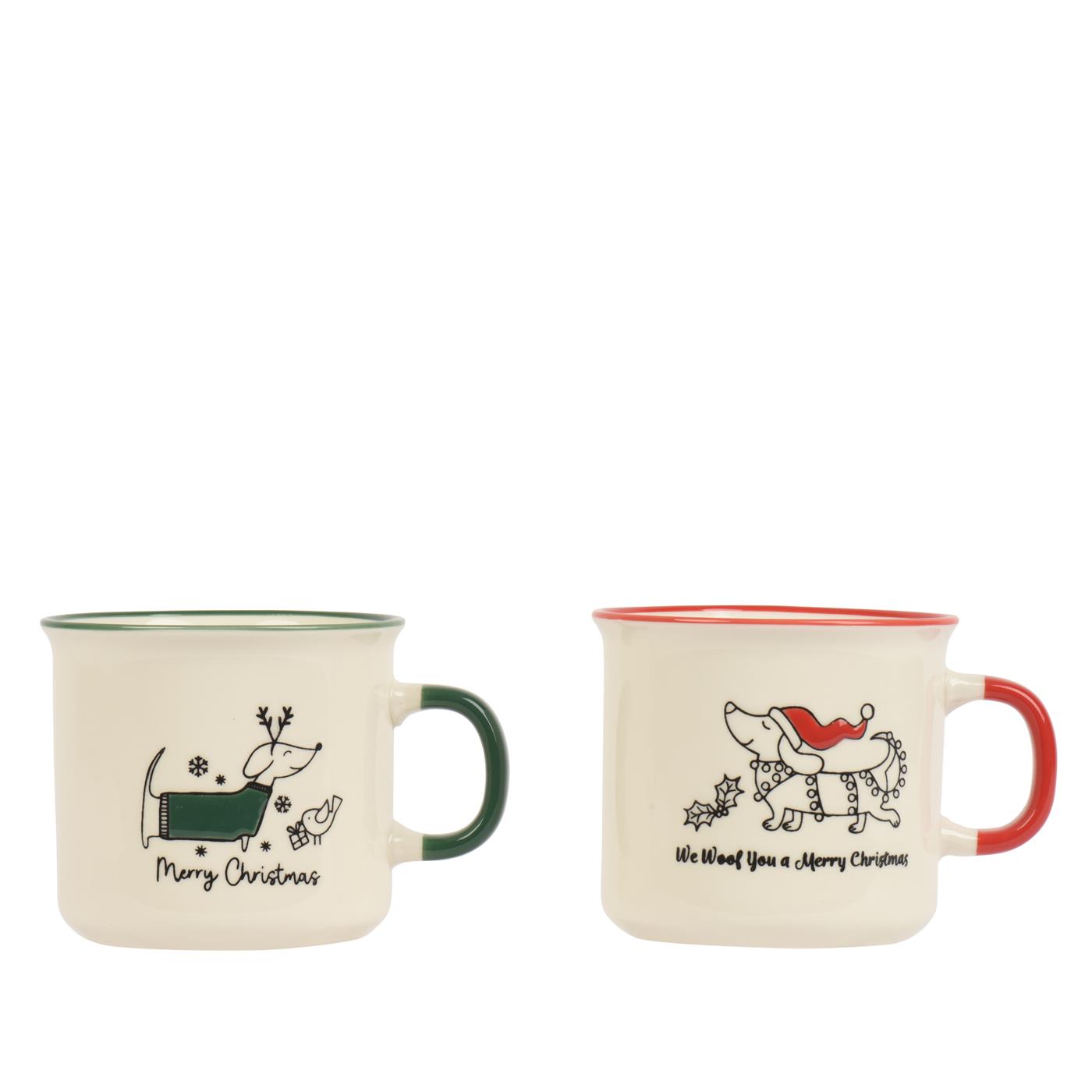 Decoris Kerst Mok Tekkel porselein 260ml