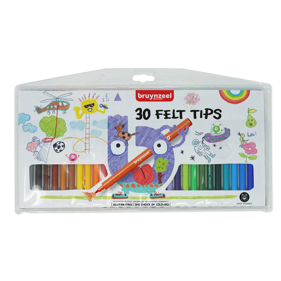 Bruynzeel viltstiften 30 Felt Tips