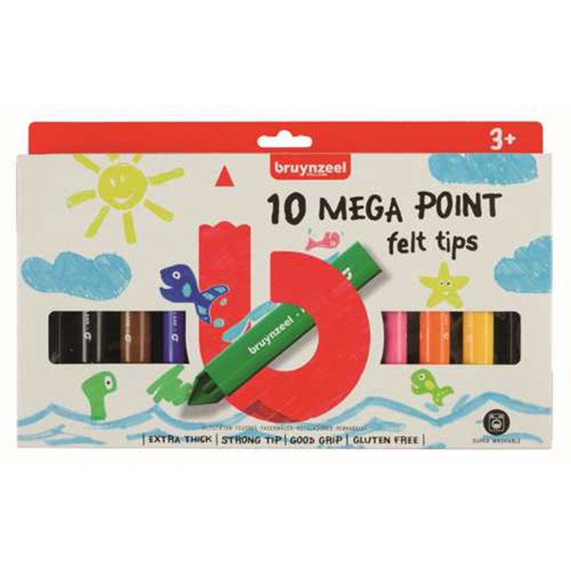 Bruynzeel 10 mega point viltstiften