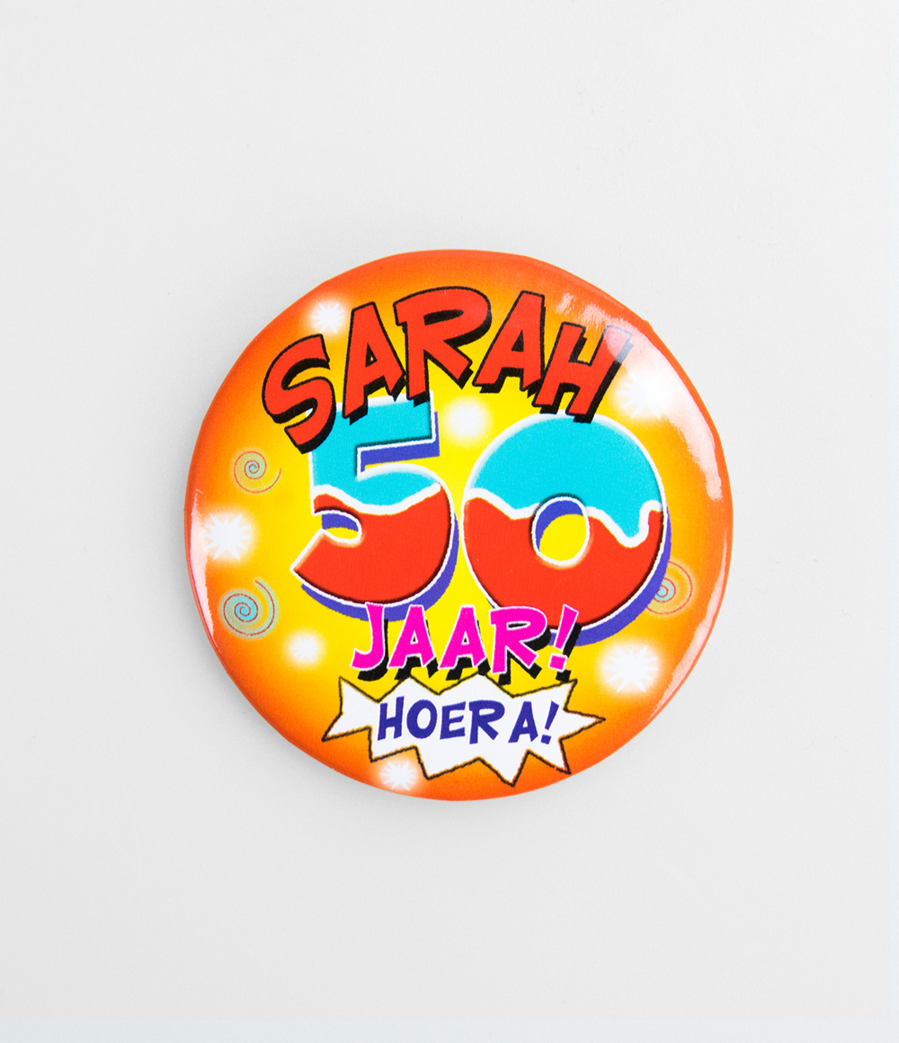 Button klein - Sarah 50 jaar