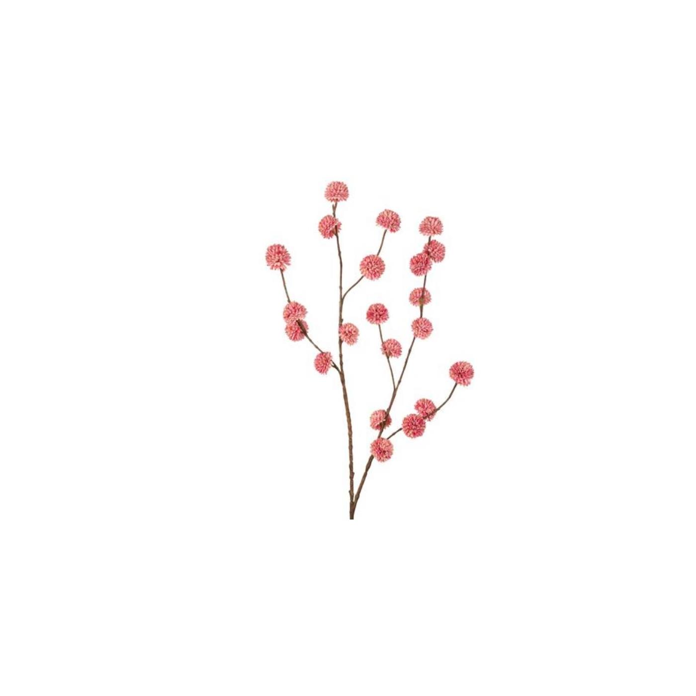 Kunsttak pompom roze 100cm