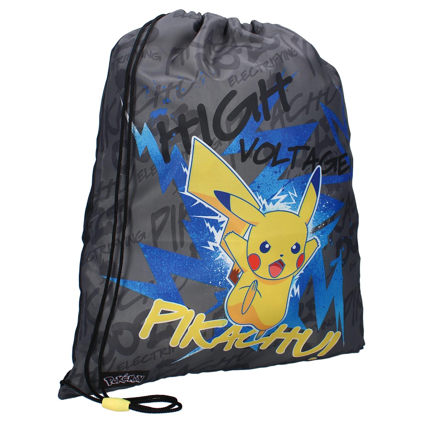 Gymtas Pokémon Pikachu 44x36x1cm zwart
