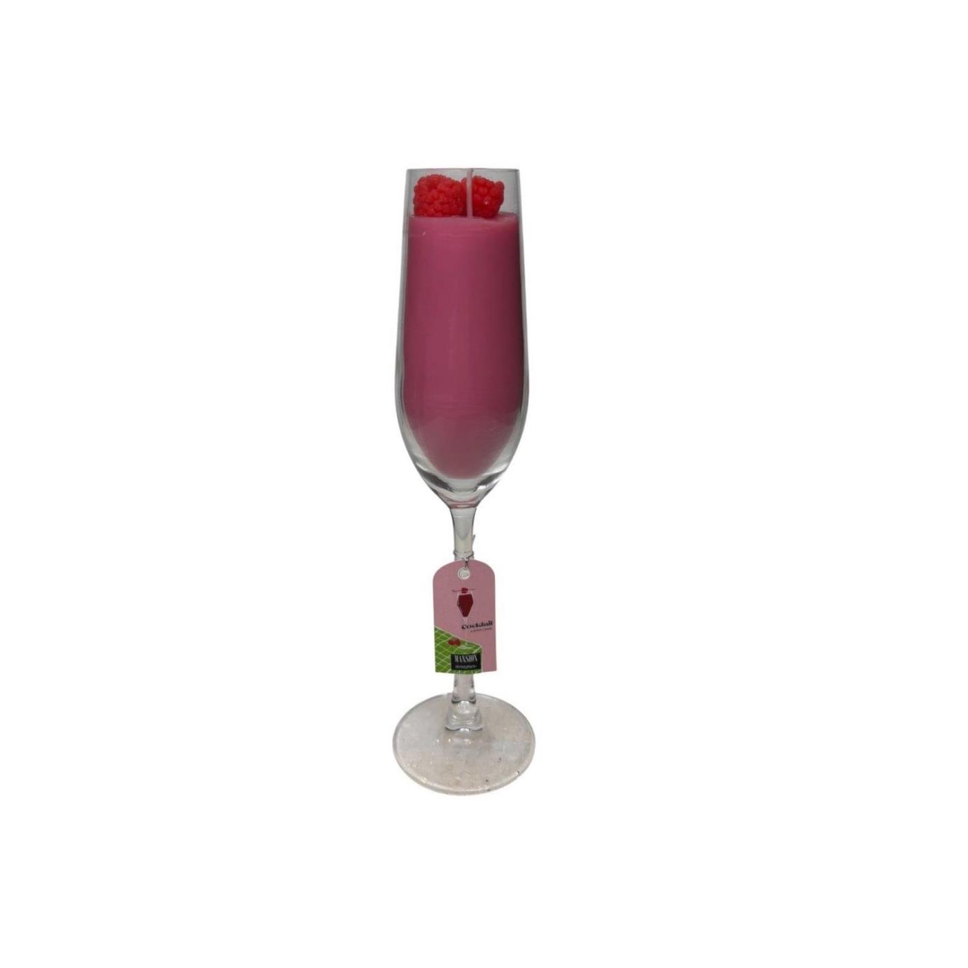 Geurkaars in champagneglas Ø5,5xH26,5cm