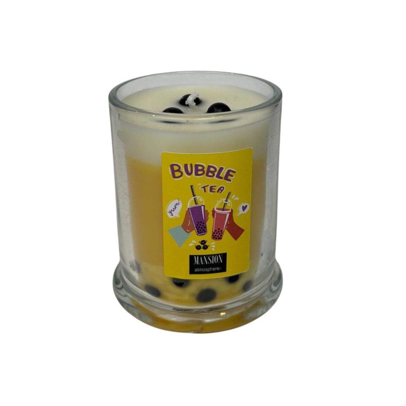 Geurkaars Boba tea geel Ø7,7xH9,2cm
