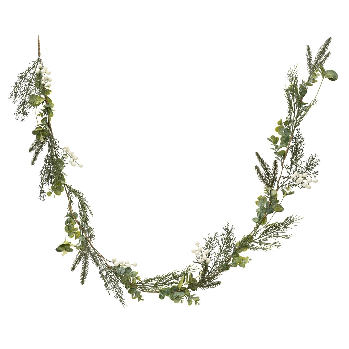 Decoris Guirlande bessen wit 180cm