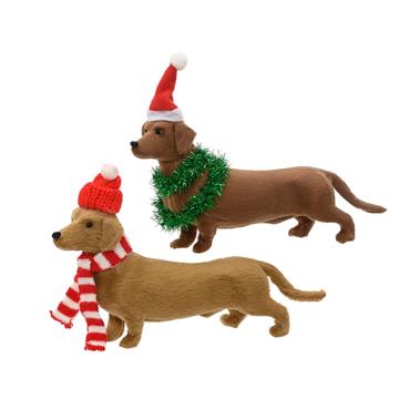 Decoris Hond Tekkel 21,5cm polyester