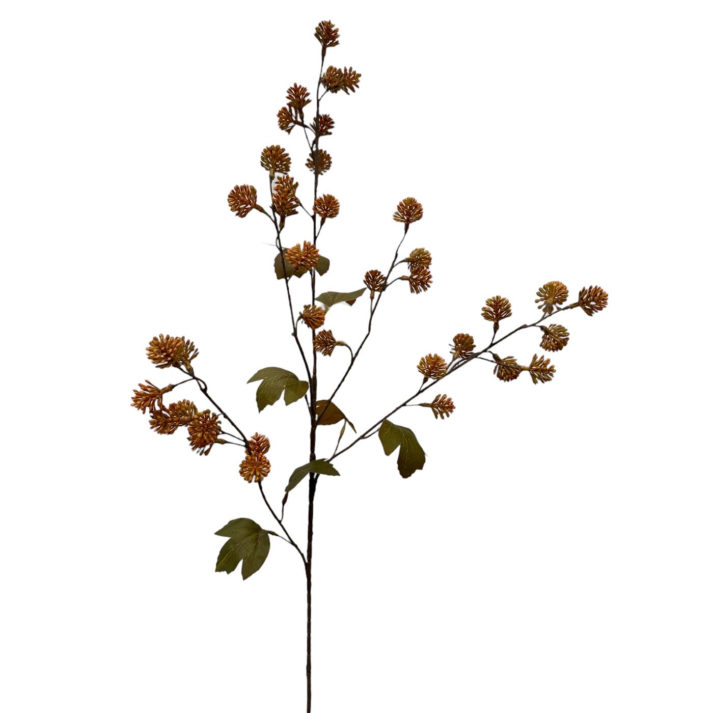 Kunstbloem Pompom 95 cm oranje