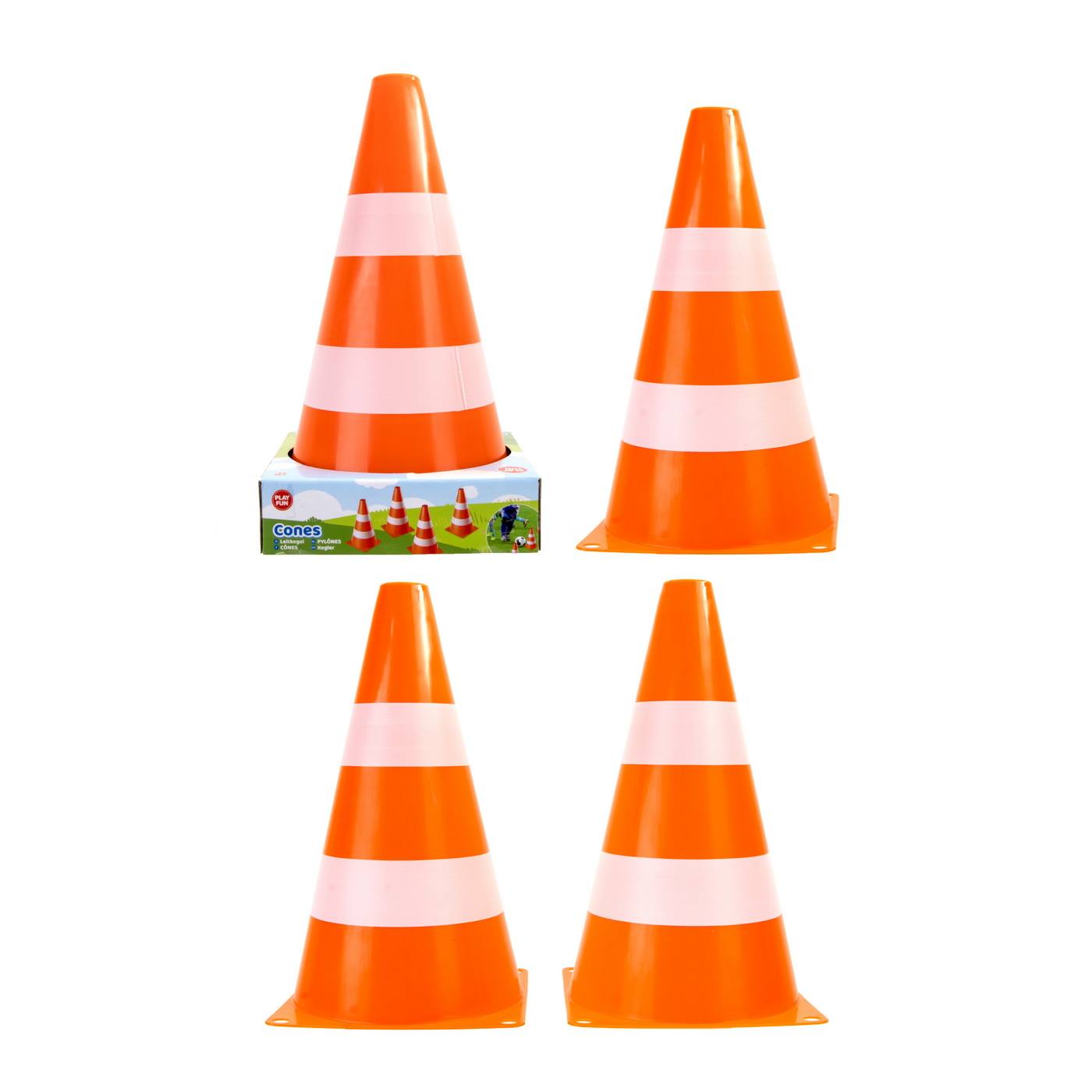 Verkeerspionnen 4 stuks 13,5x13,5x24cm