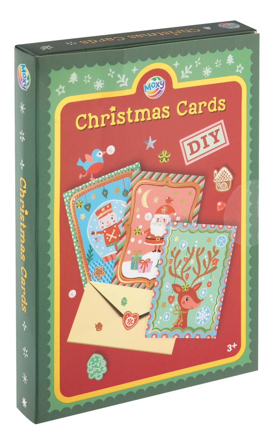 DIY Kerstkaarten set a 3 stuks