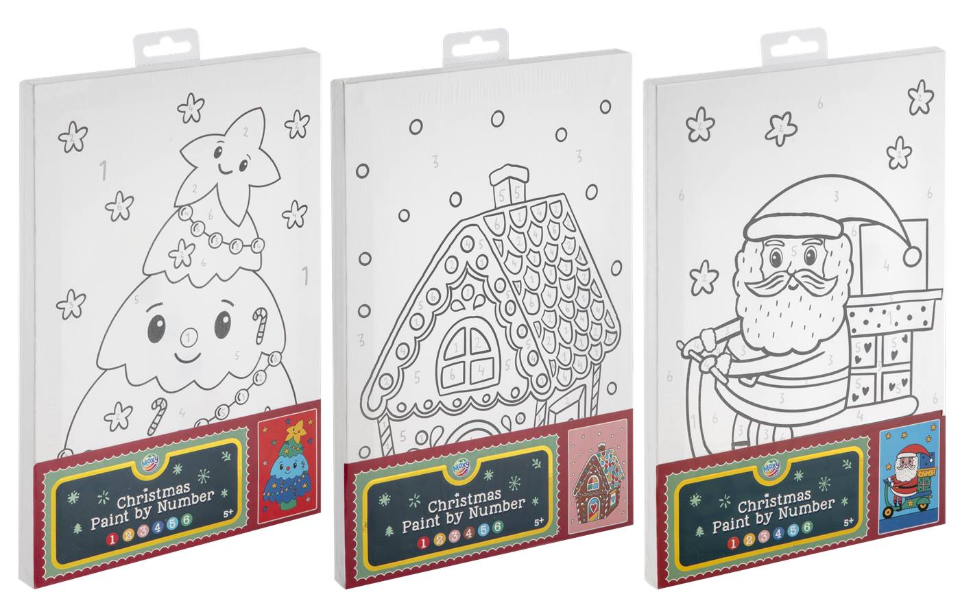 Kerst Canvas Verf op Nummer 3 ass.